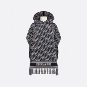 迪奥/Dior Dior 连帽斗篷 海军蓝色棉质面料 Oblique 印花 14CDO370I901_C540_TU