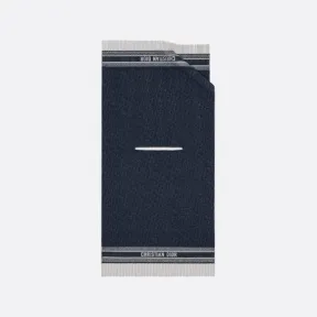 迪奥/Dior 双面披风 海军蓝色羊绒 Oblique 印花 15DOB370I020_C540_TU