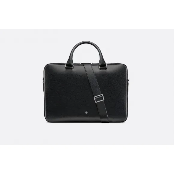 迪奥/Dior 黑色软木饰面小牛皮公文包  1ABBR122XXT H10E