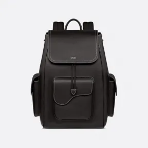 迪奥/Dior 马鞍双肩背包 黑色粒面牛皮革 1ADBA161YKK_H00N_TU