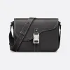 迪奥/Dior 马鞍信使包 黑色粒面牛皮革 1ADME162YKK_H00N_TU