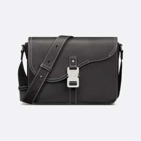 迪奥/Dior 马鞍信使包 黑色粒面牛皮革 1ADME162YKK_H00N_TU