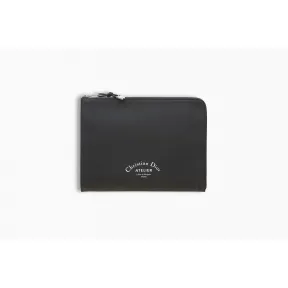 迪奥/Dior 黑色粒面触感小牛皮和 Atelier 印花文件夹 1ATCA162XXX H03E