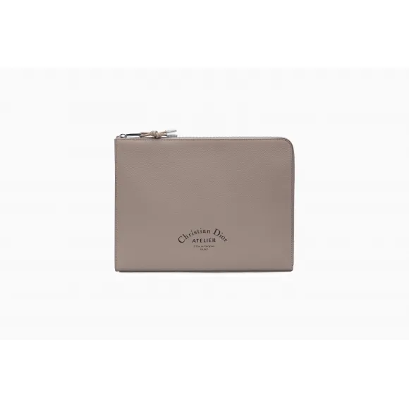 迪奥/Dior 灰褐色粒面触感小牛皮文件夹 1ATCA162XXX H07E