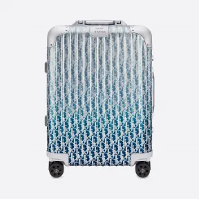 迪奥/Dior DIOR AND RIMOWA 渐变蓝色 Dior Oblique 印花铝镁合金登机箱 1DRTR002YWX-H00E