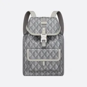 迪奥/Dior Dior Hit the Road 双肩背包 迪奥灰帆布和光滑牛皮革 CD Diamond 图案 1ESBA021CDP_H42E_TU