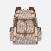 迪奥/Dior CACTUS JACK DIOR Dior Hit The Road 双肩背包 咖啡色提花面料 Dior and Cactus Jack Oblique 印花 1ESBA163JOD_H24E_TU