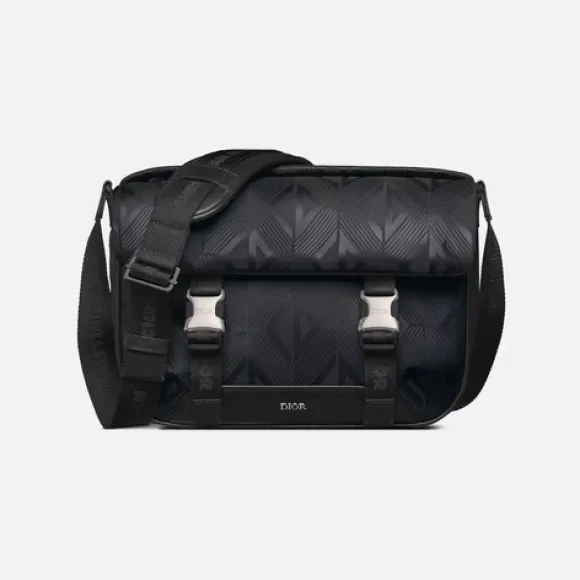 迪奥/Dior Dior Explorer 信使包 黑色尼龙 CD Diamond Mirage Ski Capsule 图案 1ESME061NCD_H03E_TU