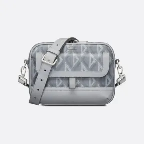 迪奥/Dior Dior Hit The Road 信使包 迪奥灰帆布 CD Diamond 图案和光滑牛皮革 1ESPO063CDP_H42E_TU