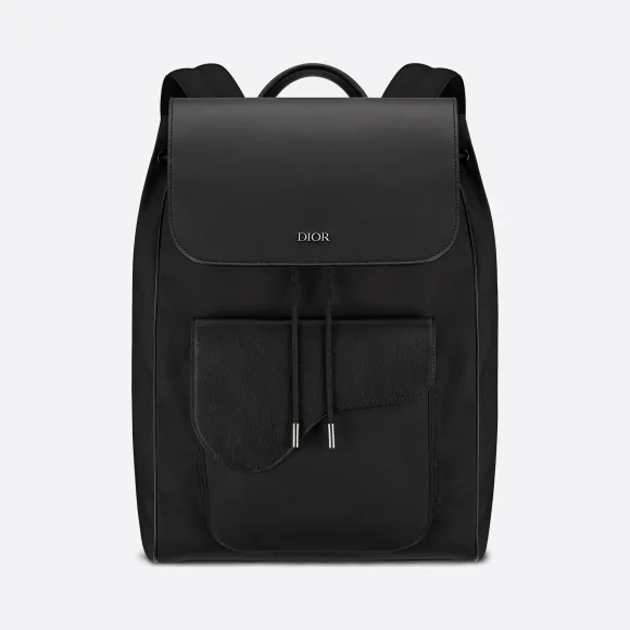 迪奥/Dior 黑色尼龙和牛皮革 Motion 双肩背包 1MOBA116YWI-H00N