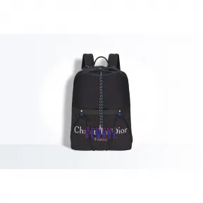 迪奥/Dior Christian dior newave黑色尼龙和黑色小牛皮背包 1NWBA055XSL H03E