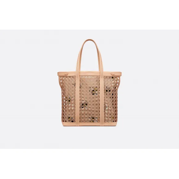 迪奥/Dior 米色藤格纹小牛皮购物包  1PCSH101YLO H25E