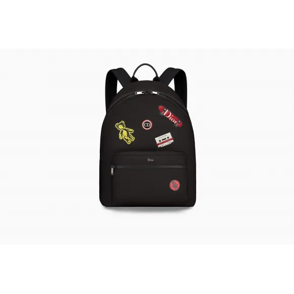 迪奥/Dior  Rider 黑色尼龙和拼块背包 1PEBA064YHJ H03E