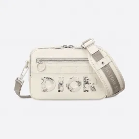 迪奥/Dior 白色牛皮革 DIOR AND DANIEL ARSHAM Safari 信使包 1SFPO101YWM-H19E
