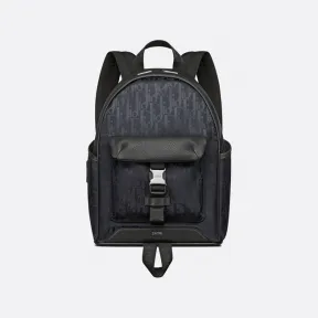 迪奥/Dior Dior Explorer 儿童双肩背包 黑色科技面料 Oblique Mirage 印花和粒面牛皮革 1VOBA031YIH_H03E_TU