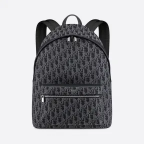 迪奥/Dior 蓝色 Dior Oblique 印花 Rider 双肩背包 1VOBA088YKY-H14E