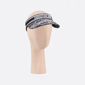 迪奥/Dior 遮阳帽 白色和海军蓝色条纹棉质混纺面料茹伊印花 22TJS978X135_C585_TU