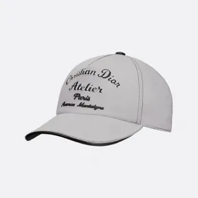 迪奥/Dior 棒球帽 灰色棉质帆布Christian Dior Atelier标志 243C904A4511_C889_TS