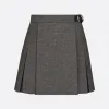 迪奥/Dior 裹身式迷你裙 灰色棉质混纺斜纹面料 247J23A3439_X8876_T34