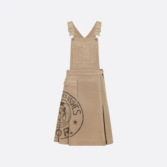 迪奥/Dior 背心裙 米色弹性棉质混纺面料搭配黑色 Dior Union 图案 247R13A3311_X1878_T34