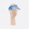 迪奥/Dior Dior 印花遮阳帽 象牙色和荧光蓝色棉质混纺面料 Sauvage 茹伊印花 24TJV978X132_C506_TU
