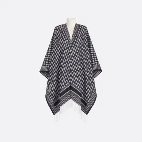 迪奥/Dior 30 Montaigne 披风 黑色和白色山羊绒面料 25PDP370I001_C089_TU