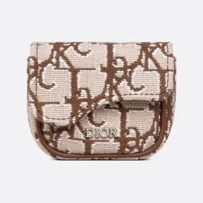 迪奥/Dior CACTUS JACK DIOR 马鞍腕包 咖啡色提花面料 Dior and Cactus Jack Oblique 印花 2ADBC279JOD_H24E_TU