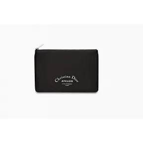 迪奥/Dior 黑色粒面触感小牛皮扁平皮夹 2ATCA036XXX H03E