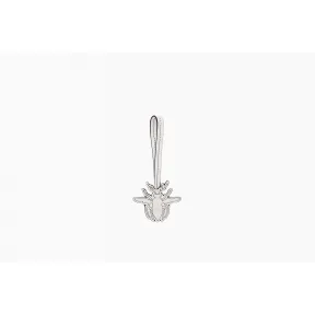 迪奥/Dior 白色粒面触感小牛皮 蜜蜂 钥匙扣 2CHKH094YFZ H02U