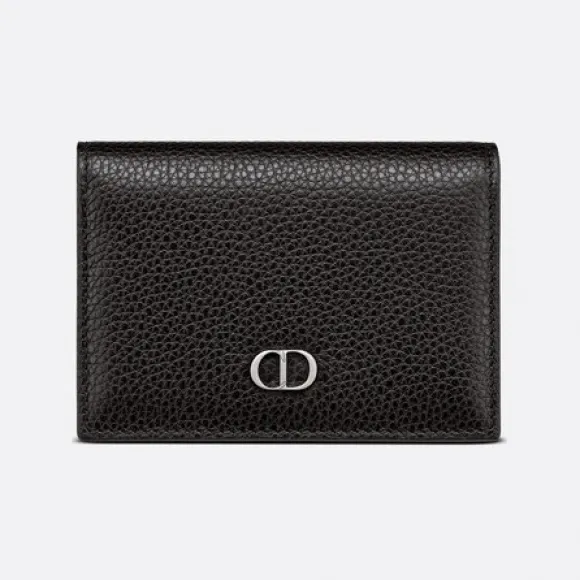 迪奥/Dior 名片夹 黑色粒面牛皮革CD Icon标志 2ESCH136CDI_H00N_TU