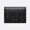 迪奥/Dior 名片夹 黑色帆布 CD Diamond 图案 2ESCH136DCO_H43E_TU