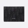 迪奥/Dior 名片夹 黑色 Oblique 印花 2ESCH136YSE_H03E_TU