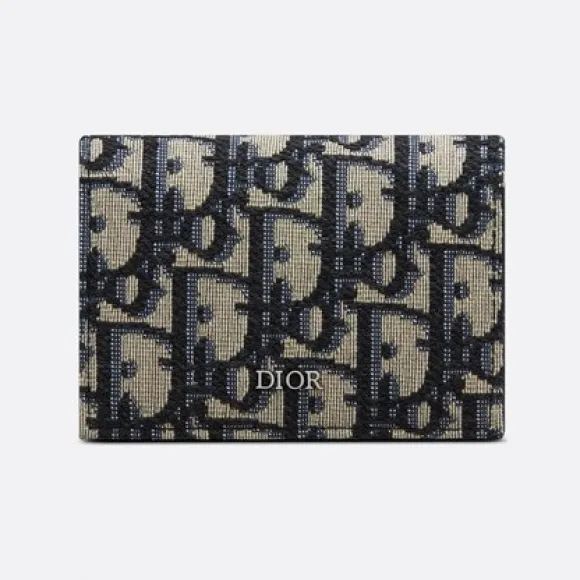 迪奥/Dior 名片夹 米色和黑色 Oblique 印花 2ESCH136YSE_H05E_TU