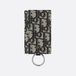 迪奥/Dior 钥匙包 米色和黑色 Oblique 印花 2ESKH281YSE_H05E_TU