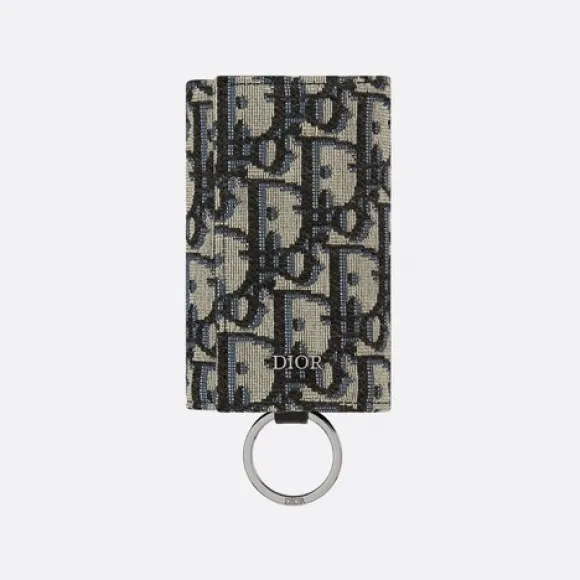 迪奥/Dior 钥匙包 米色和黑色 Oblique 印花 2ESKH281YSE_H05E_TU