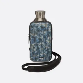 迪奥/Dior DIOR AND PARLEY Dior Aqua 水瓶和瓶托搭配肩带和手机套 黑色粒面牛皮革、不锈钢和 Parley Ocean Plastic 面料搭配肩带和手机套 2ESKH314PAR_H00E_TU