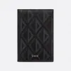迪奥/Dior 护照套 黑色帆布 CD Diamond 图案 2ESPH016DCO_H43E_TU