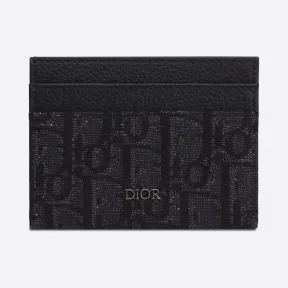 迪奥/Dior 黑色 Dior Oblique 图案提花卡夹 2OBCH096YSE-H03E