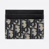 迪奥/Dior 米色与黑色 Dior Oblique 图案提花卡夹 2OBCH096YSE-H05E