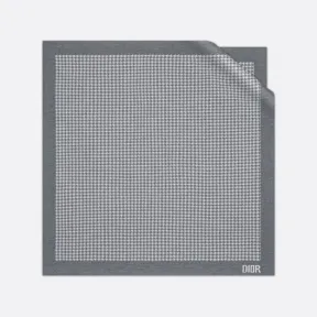 迪奥/Dior 婴儿毯 灰色羊毛千鸟格纹提花图案 2WBP34BLAK_Y188_TU