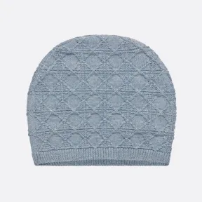 迪奥/Dior 婴幼儿针织帽 淡蓝色棉质和山羊绒混纺针织面料藤格纹 2WBP44HATD_Y520_T1