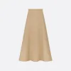 迪奥/Dior 喇叭形半裙 米色棉质斜纹面料 311J01A3105_X1652_T34
