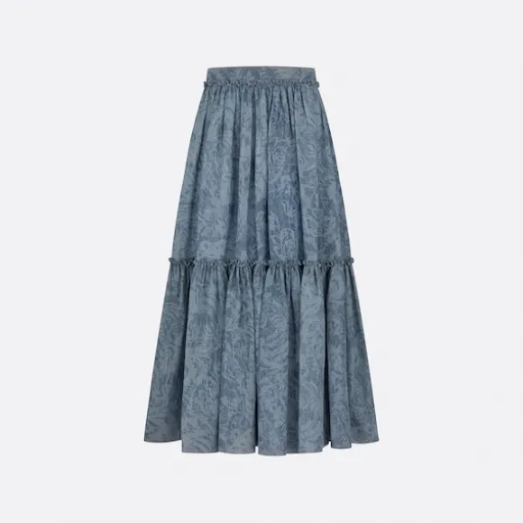 迪奥/Dior 喇叭半身中长裙 312J32A3538-X5812