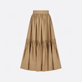 迪奥/Dior 喇叭形半裙 米色华达呢 317J12A3332_X1700_T34