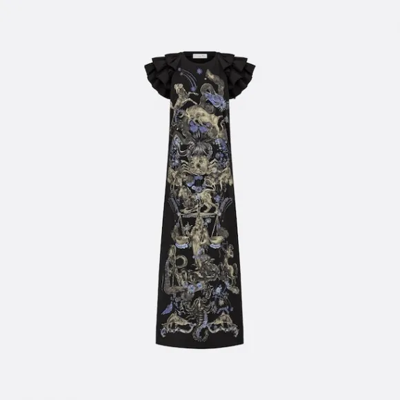 迪奥/Dior 长裙子带褶边 323R06A4097-X9820