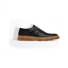 迪奥/Dior 黑色皮革布洛克鞋 3DE149XBT_H900