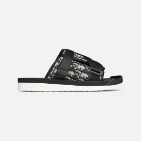 迪奥/Dior 米色和黑色 Dior Oblique 印花凉鞋 3SA081YXV-H961