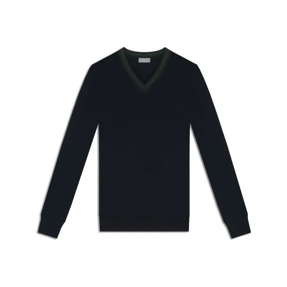 迪奥/Dior 高科技面料领口细节 海蓝色羊毛 533M625ZT768_C586