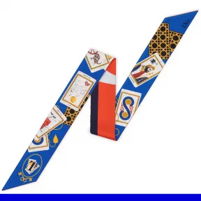 迪奥/Dior Mitzah ABCDior  T 蓝色丝巾 63ABC106T600 C522