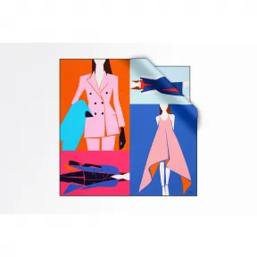 迪奥/Dior 蓝色真丝方巾  64DOF090I623 C525